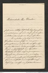 Nachlass Franz Steindachner, Brief von Julius Glowacki an Franz Steindachner (01.11.1879), Inv.Nr. 166.01, Seite 1